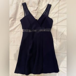 BCBG navy blue babydoll dress